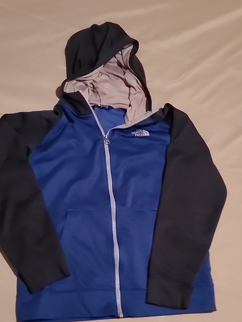 The North Face Blue and Black Full-Zip Kids Hoodie